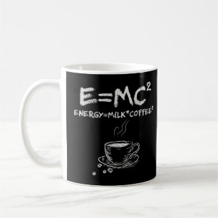 E=MC2 Finny Science Coffee Energy Mjölk Coffee Kaffemugg
