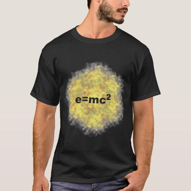 e=mc2 Formel Einstein Tee Shirt (Framsida)