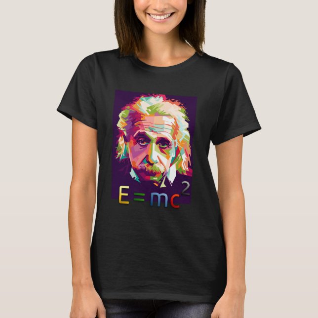 E MC2 I Love Math Physics Science T Shirt (Framsida)