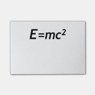 E=mc2 samlas energimotsvarighet rusar lätt fysik post-it block