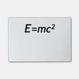E=mc2 samlas energimotsvarighet rusar lätt fysik post-it block