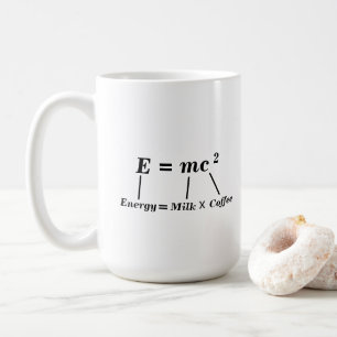 E=mc2 science fysical Energy Einstein-rolig Kaffemugg