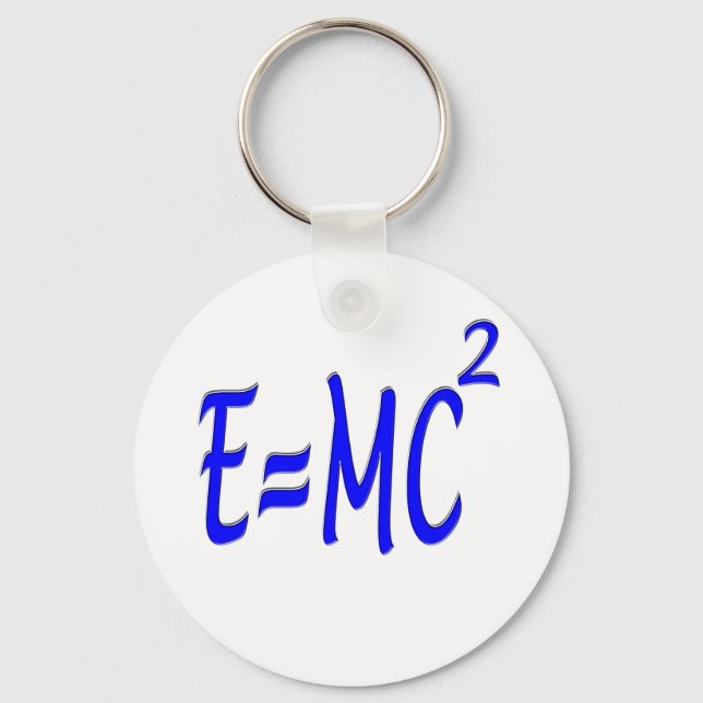 E = MC 2 (blå) Nyckelring (Framsida)