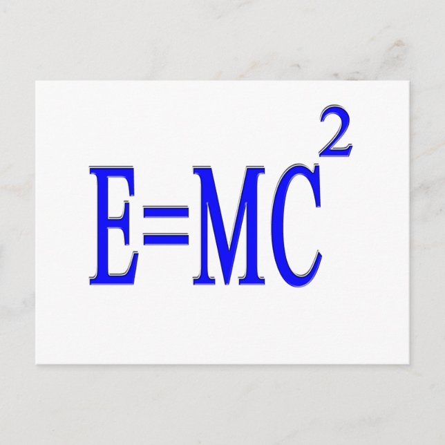 E=MC 2 (blå) Vykort (Framsida)