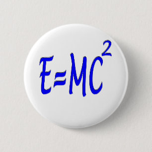 E = MC 2 (blått) Knapp