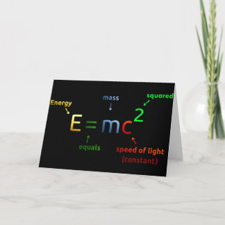 E = MC^2. E är lika med MC-kvadrat Kort