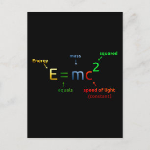 E = MC^2. E är lika med MC-kvadrat Vykort