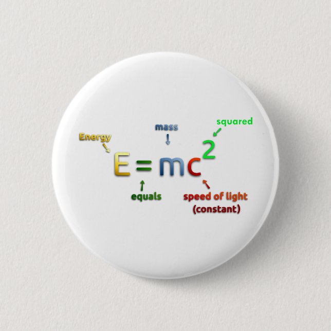 E = MC^2. E likställer kvadrerade MC Knapp (Framsida)