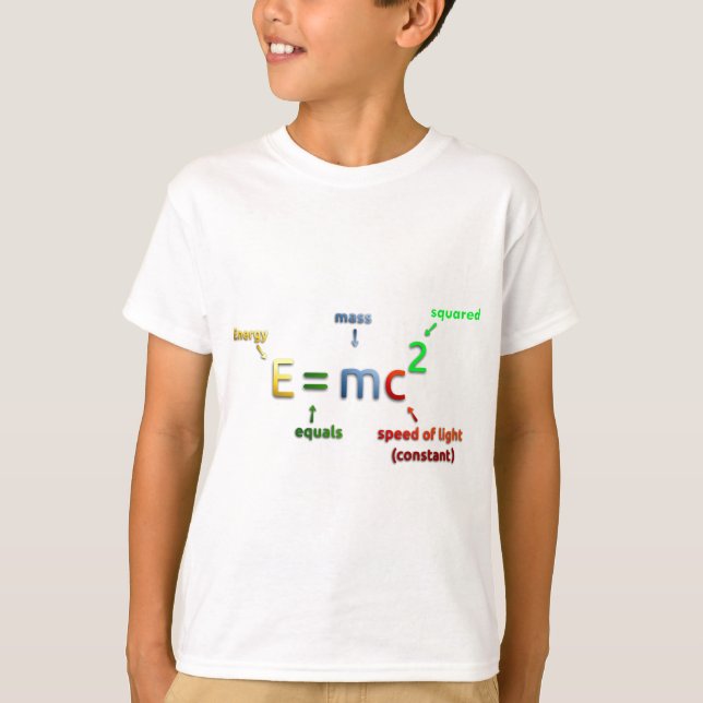 E = MC^2. E likställer kvadrerade MC Tee (Framsida)