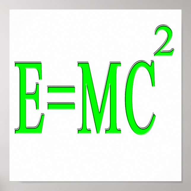 E=MC 2 (grönt) Poster (Framsidan)