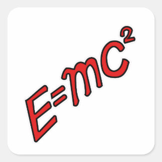 E = mc² – Genimodus På Fyrkantigt Klistermärke
