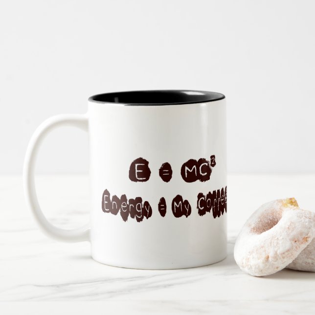 E=MC-kaffe Två-Tonad Mugg (Med munk)