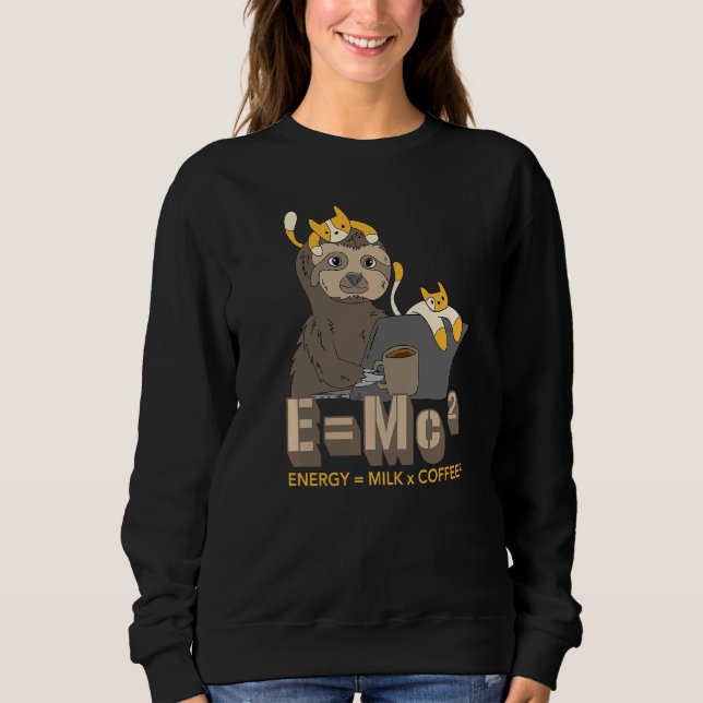 E Mc² Mjölk Coffee Quantum Mechanics Science Physi T Shirt (Framsida)