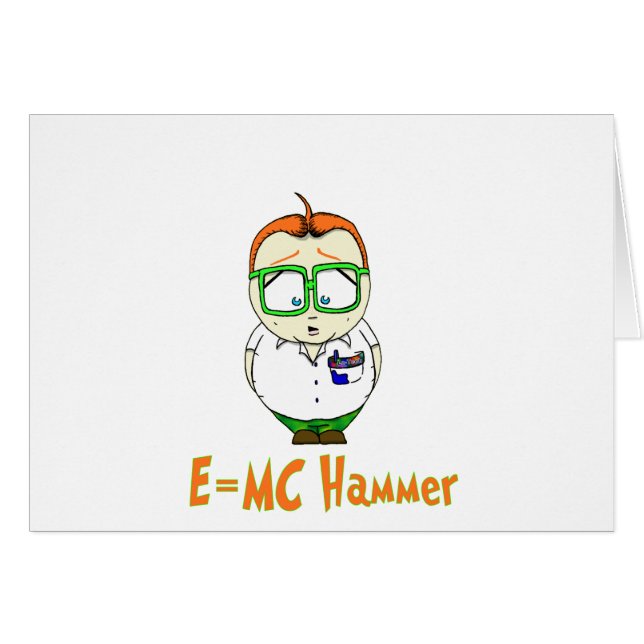 E=McHammer Hälsningskort (Framsidan Horizontal)