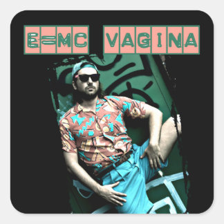 e=mcvagina fyrkantigt klistermärke