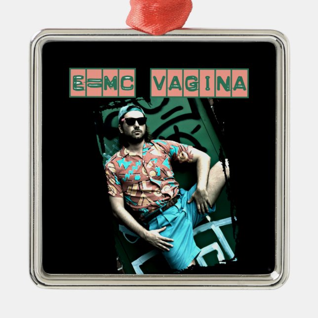 e=mcvagina julgransprydnad metall (Framsidan)