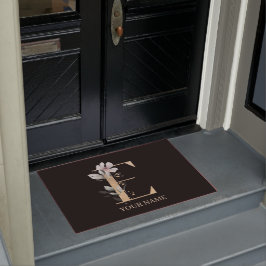 E Monogram Blommigt Personlig