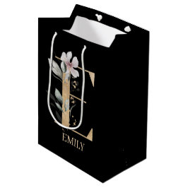 E Monogram Blommigt Personlig