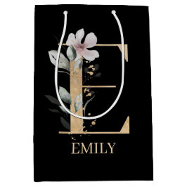 E Monogram Blommigt Personlig