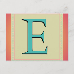 E MONOGRAM BREV VYKORT