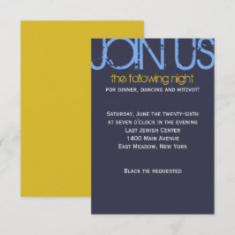 E Monogram första Bat mitzvah Party-kort för Pub Inbjudningar