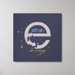 E Monogram Inloggningsnämnd för Bat mitzvah inlogg Canvastryck