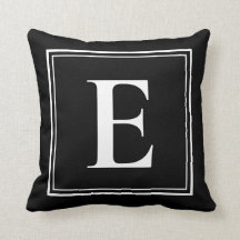 E Monogram-mallens Elegant Modern svart vit