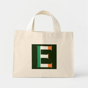 E Monogram överlagt om det irländska Flagga Mini Tygkasse