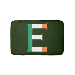 E Monogram överlagt om iriska Flagga Badrumsmatta