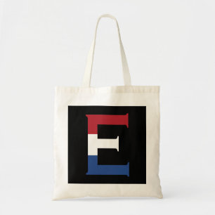 E Monogram täckt av NLD-Flagga på bkB Tygkasse