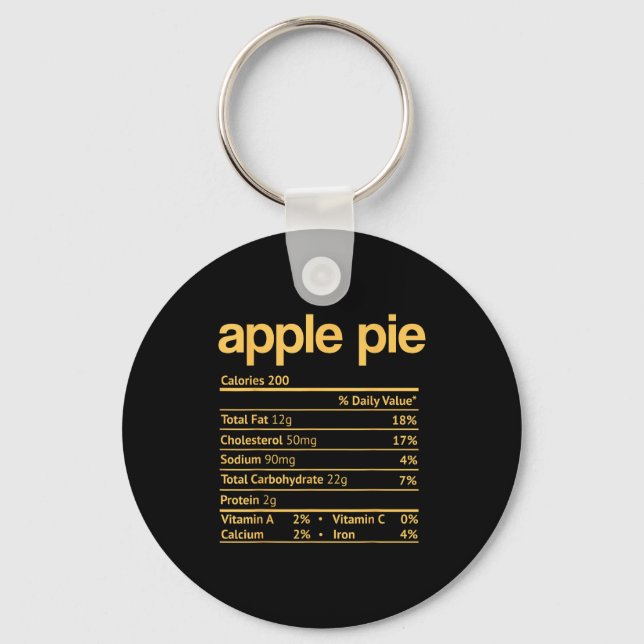 E Nutrition Facts Funny Thanksgiving Christmas  Nyckelring (Framsida)