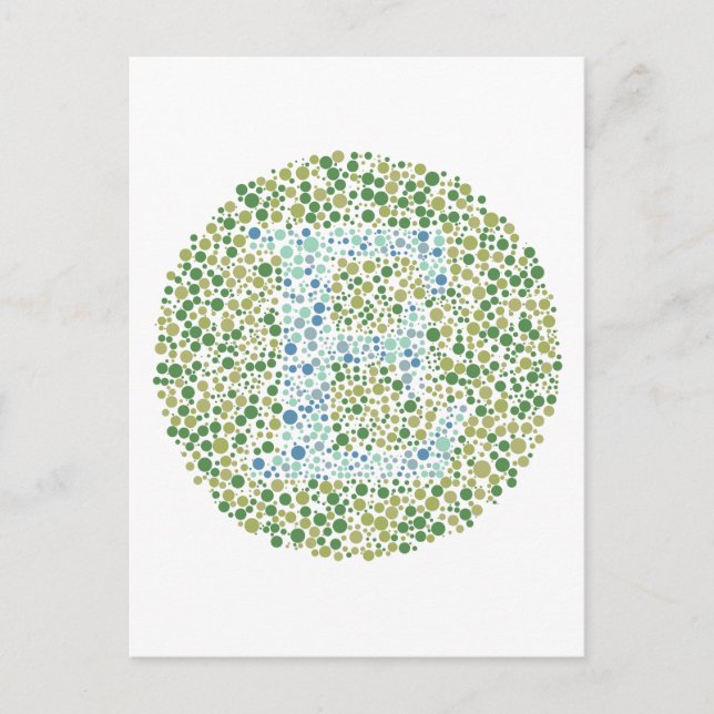 ’E’ Öga test Brev Vykort (Framsida)