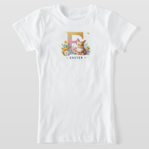 E Påsk med Bunny och Flowers T Shirt