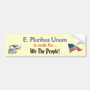 E Pluribus Unum Bildekal