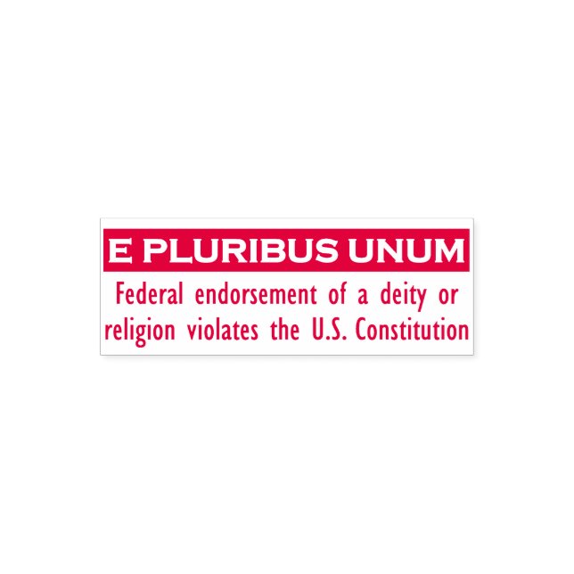 E PLURIBUS UNUM Frimärke - Röd/liten Självfärgande Stämpel (Design)
