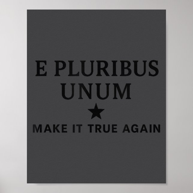 E Pluribus Unum – Gör det sant igen enhet  Poster (Framsidan)