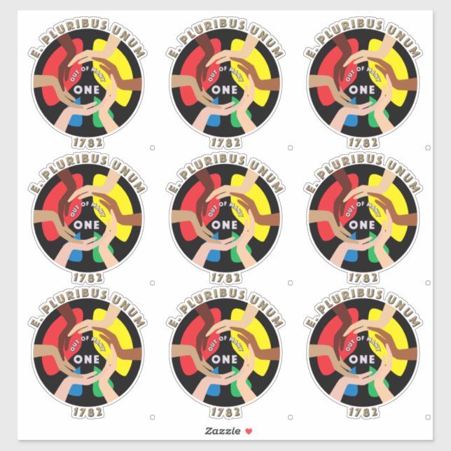 E. Pluribus Unum Klistermärken (Ark)