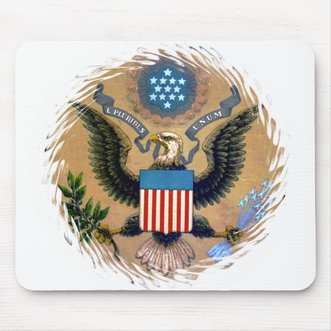 E Pluribus Unum patriotiska USA Musmatta (Framsidan)