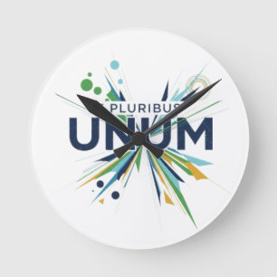 E Pluribus Unum Rund Klocka