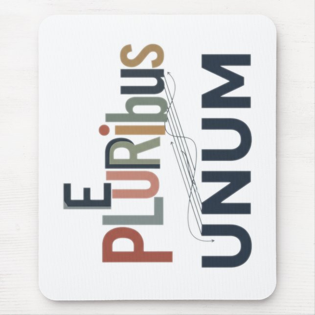 "E Pluribus Unum" - Utformning för enhet Musmatta (Framsidan)