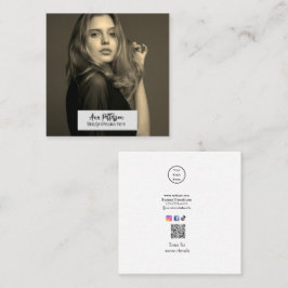E-post för professionell-fotot QR-webbplats social Fyrkantigt Visitkort