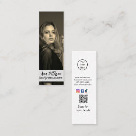 E-post för professionell-fotot QR-webbplats social Mini Visitkort