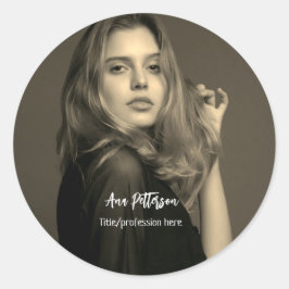 E-post för professionell-fotot QR-webbplats social Runt Klistermärke