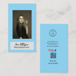 E-post för professionell-fotot QR-webbplats social Visitkort