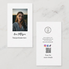 E-post för professionell-fotot QR-webbplats social Visitkort