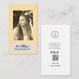 E-post för professionell-fotot QR-webbplats social Visitkort