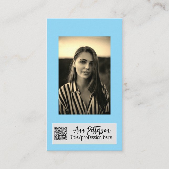 E-post för professionell-fotot QR-webbplats social Visitkort (Framsida)