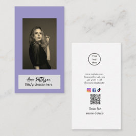 E-post för professionell-fotot QR-webbplats social Visitkort