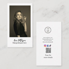 E-post för professionell-fotot QR-webbplats social Visitkort