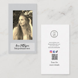 E-post för professionell-fotot QR-webbplats social Visitkort